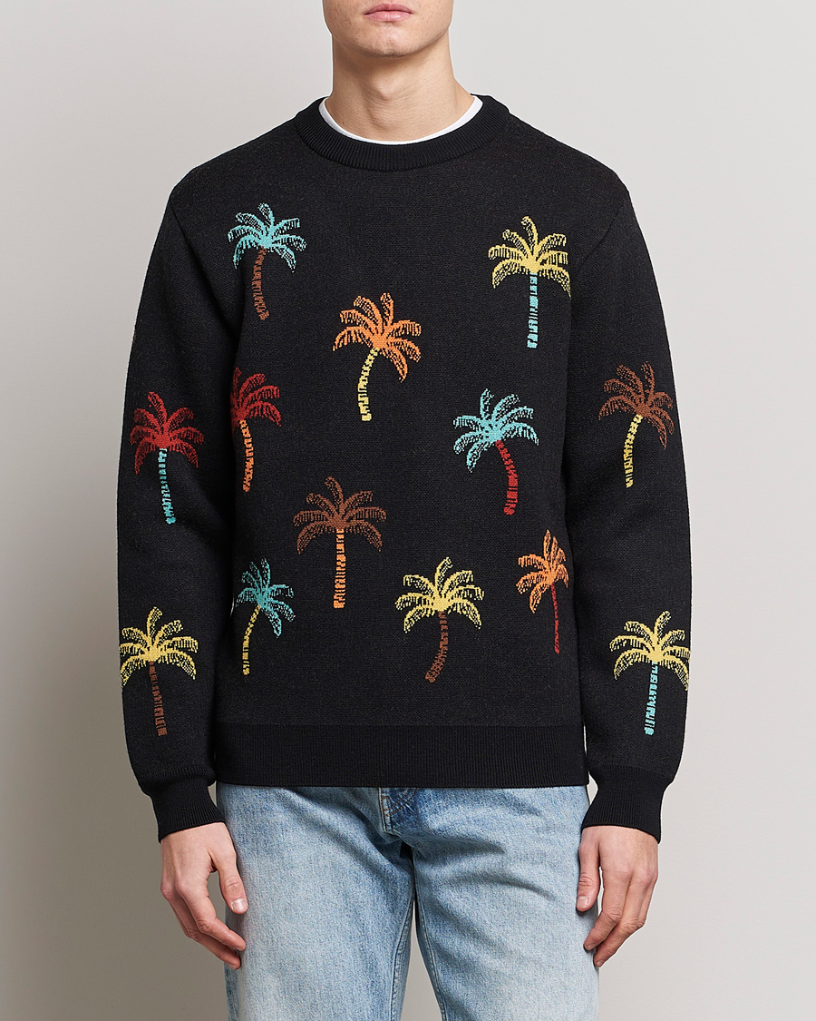 Homme | Pulls Et Tricots | Alanui | Palm Tree Jacquard Sweater Black