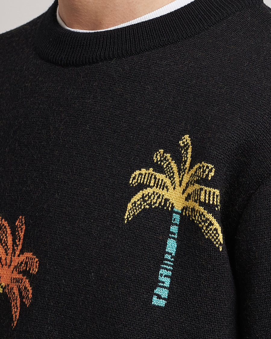 Homme | Pulls Et Tricots | Alanui | Palm Tree Jacquard Sweater Black