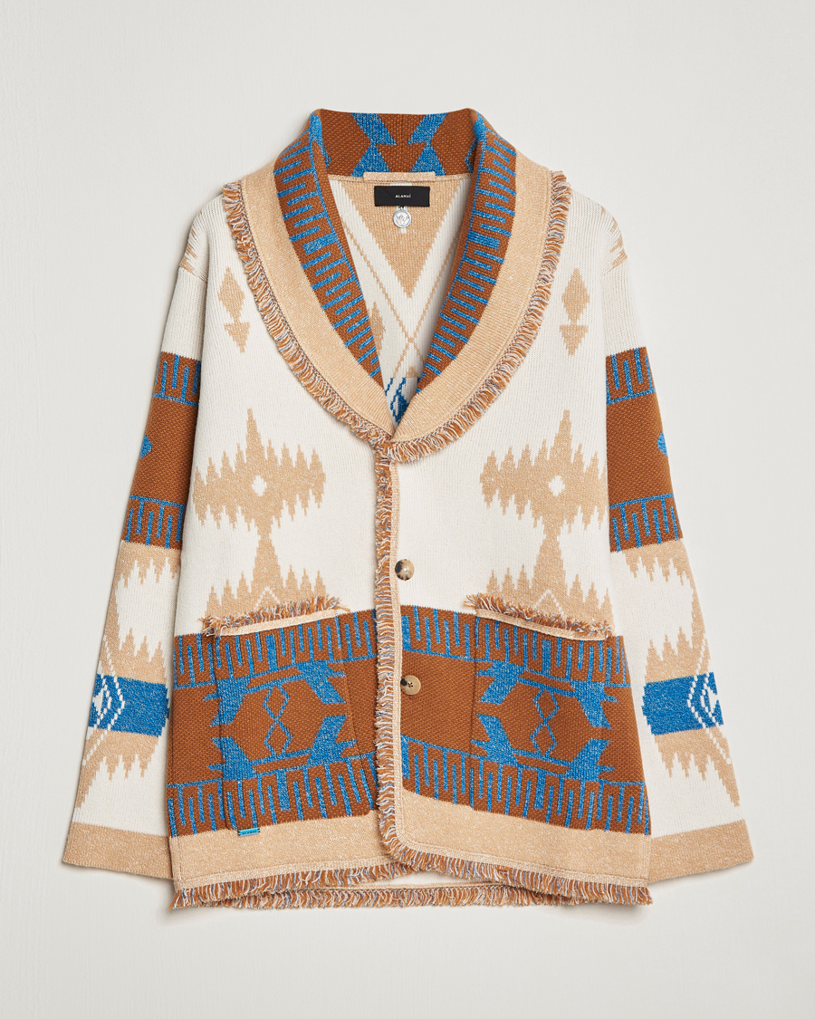 Homme | Pulls Et Tricots | Alanui | Icon Cashmere Jacquard Cardigan Chalk