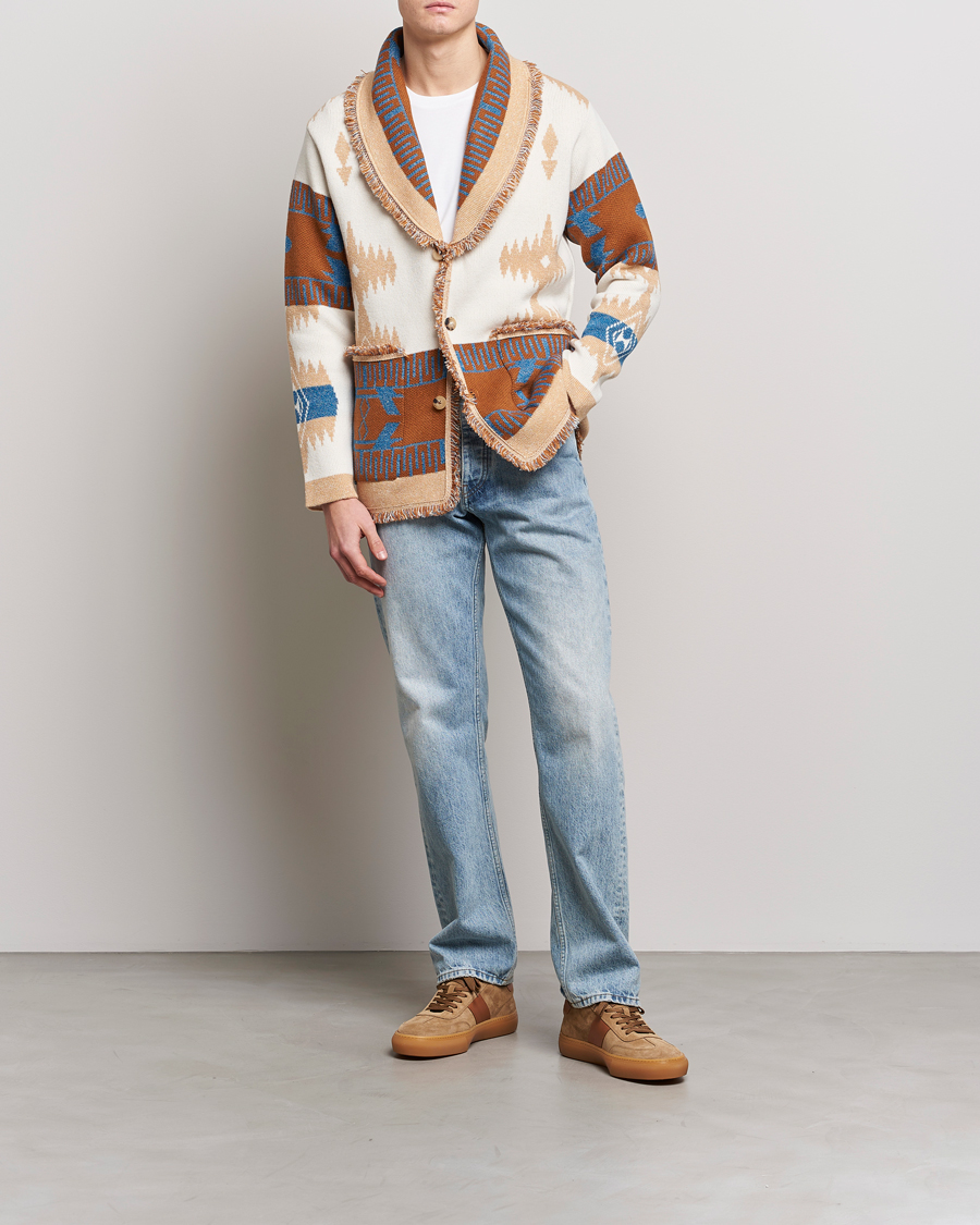 Homme | Pulls Et Tricots | Alanui | Icon Cashmere Jacquard Cardigan Chalk