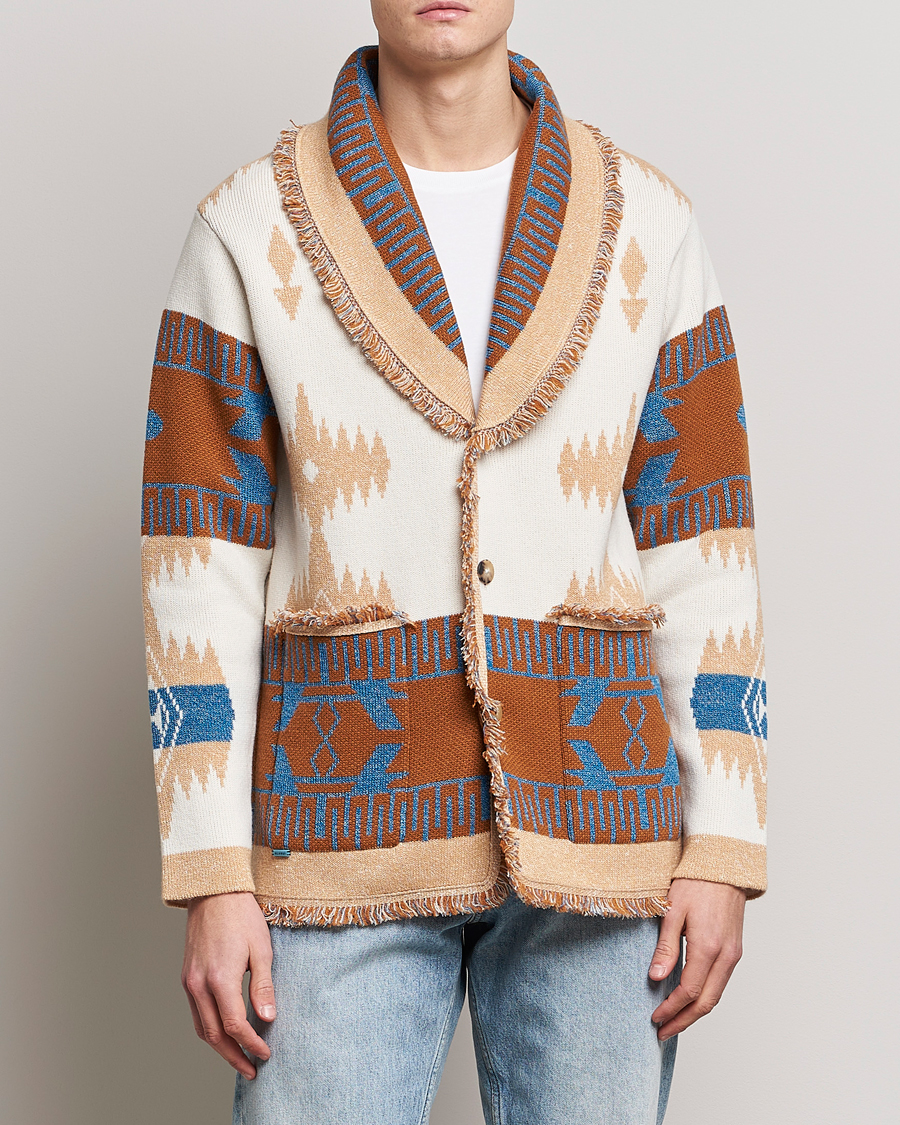 Homme | Pulls Et Tricots | Alanui | Icon Cashmere Jacquard Cardigan Chalk