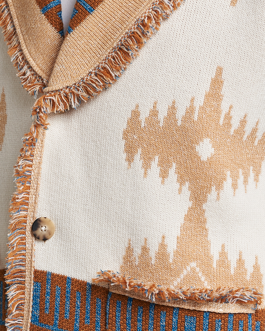 Homme | Pulls Et Tricots | Alanui | Icon Cashmere Jacquard Cardigan Chalk