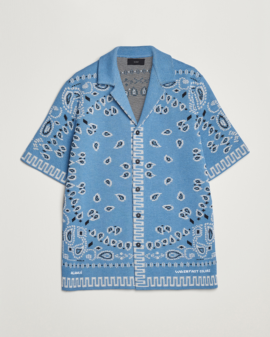 Homme | Chemises | Alanui | Bandana Print Camp Shirt Light Blue