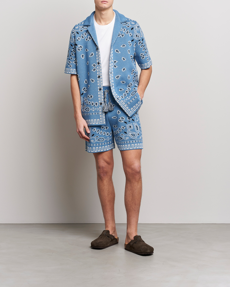Homme | Shorts | Alanui | Bandana Print Shorts Light Blue