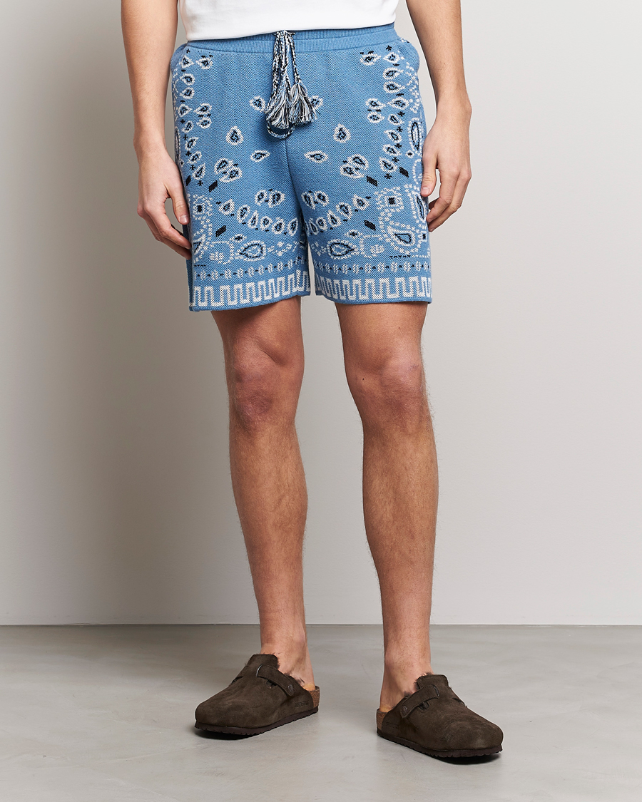 Homme | Shorts | Alanui | Bandana Print Shorts Light Blue