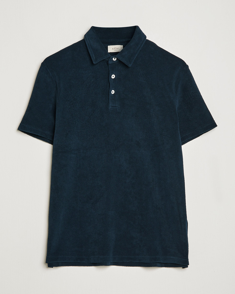 Homme | Polos | Altea | Short Sleeve Terry Polo Navy