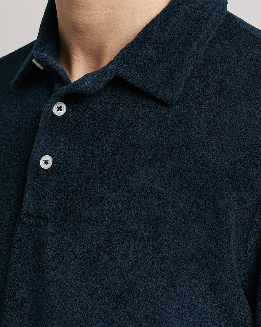 Homme | Polos | Altea | Short Sleeve Terry Polo Navy