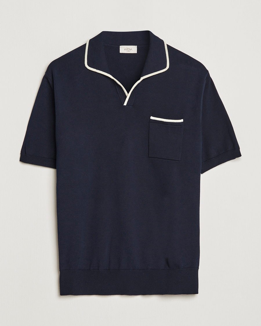Homme | Polos | Altea | Short Sleeve Riviera Polo Navy
