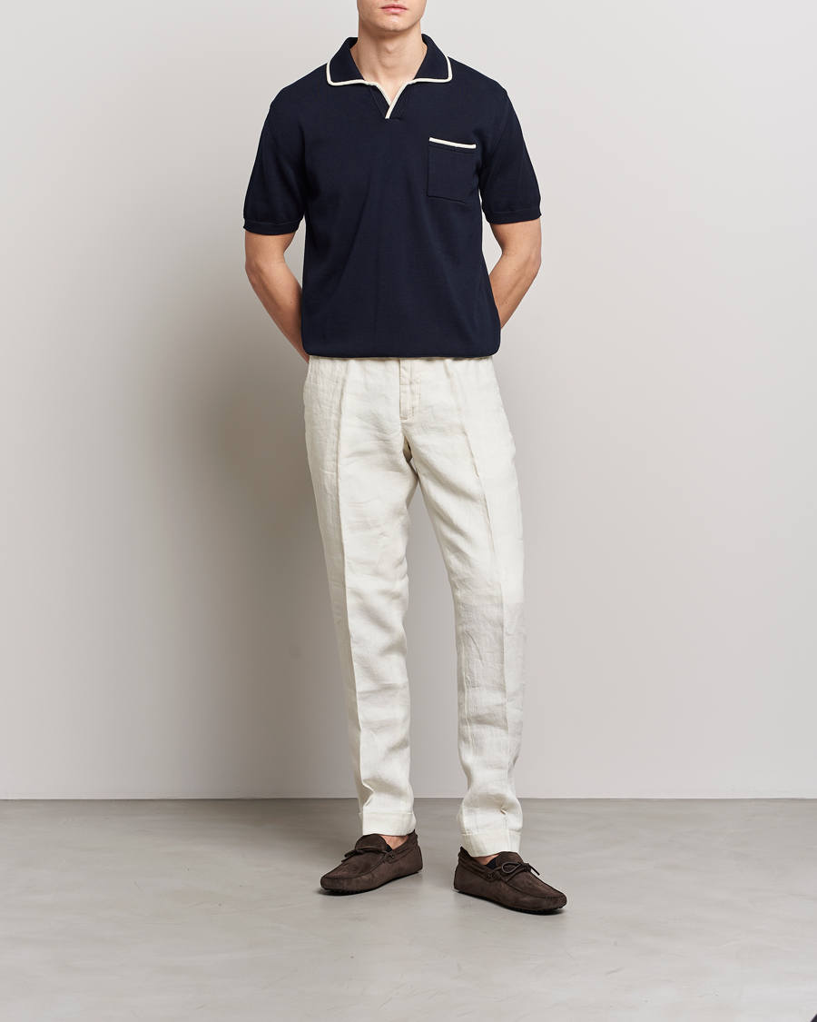 Homme | Polos | Altea | Short Sleeve Riviera Polo Navy