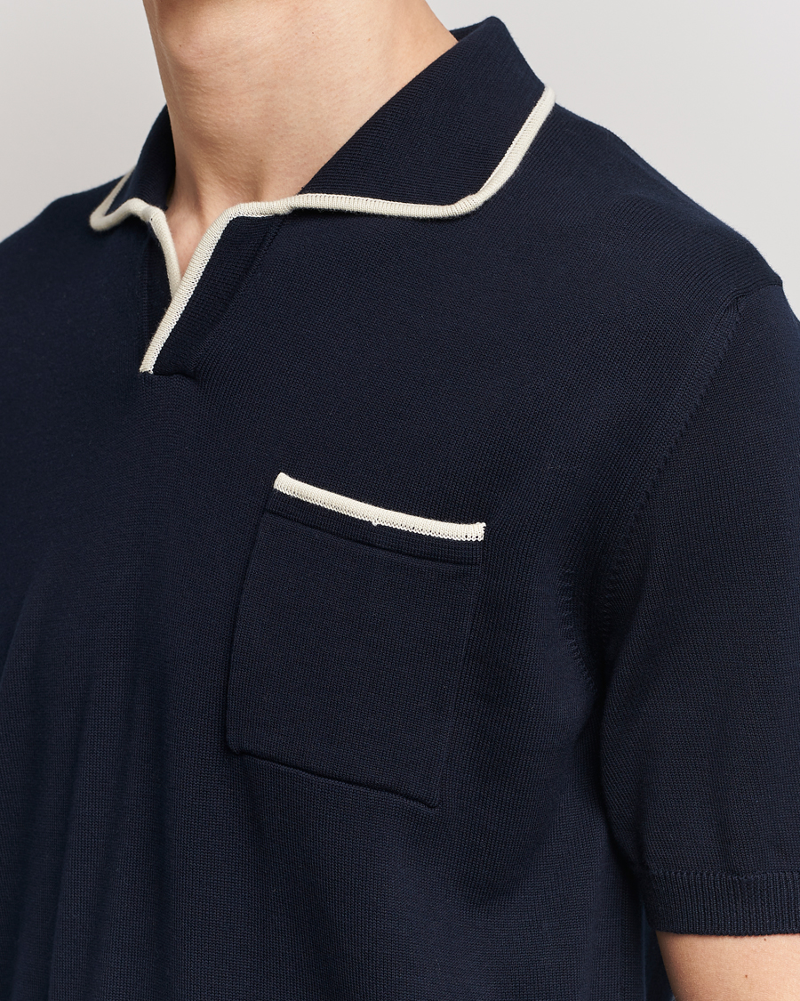 Homme | Polos | Altea | Short Sleeve Riviera Polo Navy