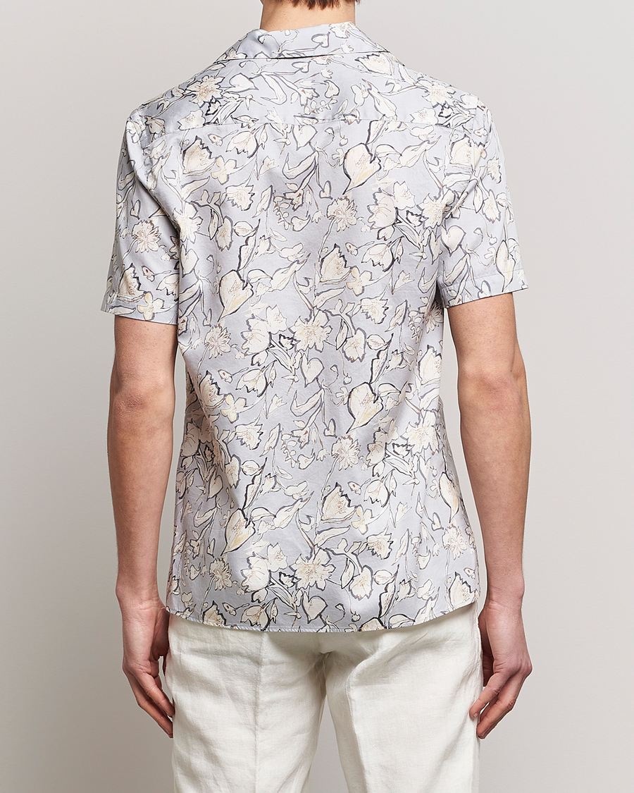 Homme | Chemises | Altea | Printed Bowling Shirt Light Grey