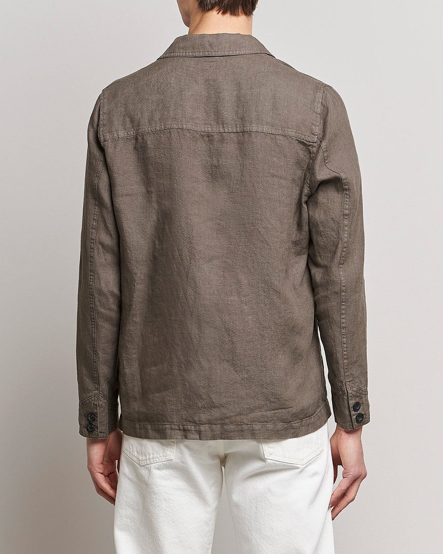 Homme | Chemises | Altea | Linen Shirt Jacket Olive