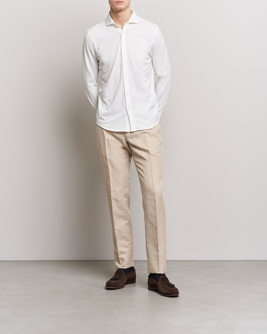 Homme | Chemises | Altea | Jersey Stretch Shirt White