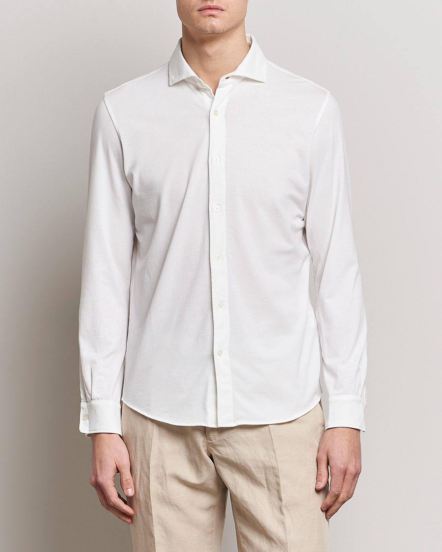 Homme | Chemises | Altea | Jersey Stretch Shirt White