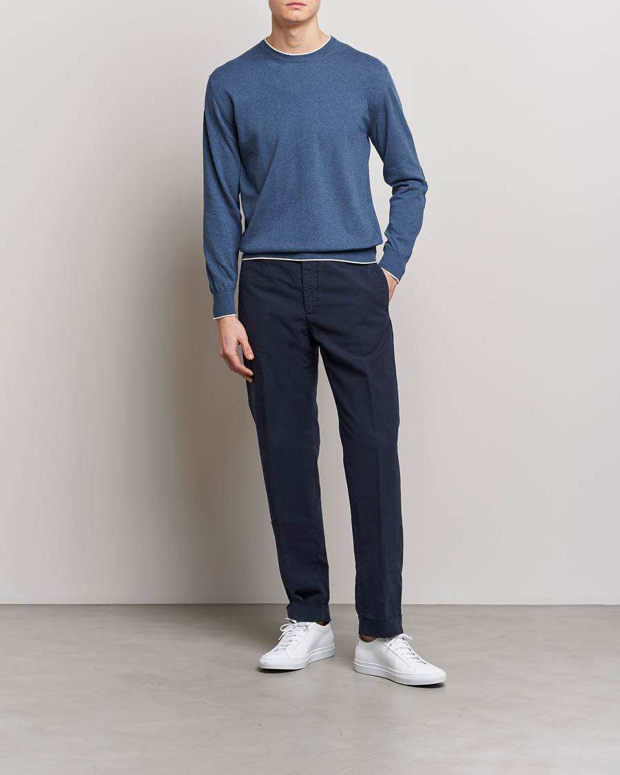 Homme | Pulls Et Tricots | Altea | Soft Cotton Pullover Blue