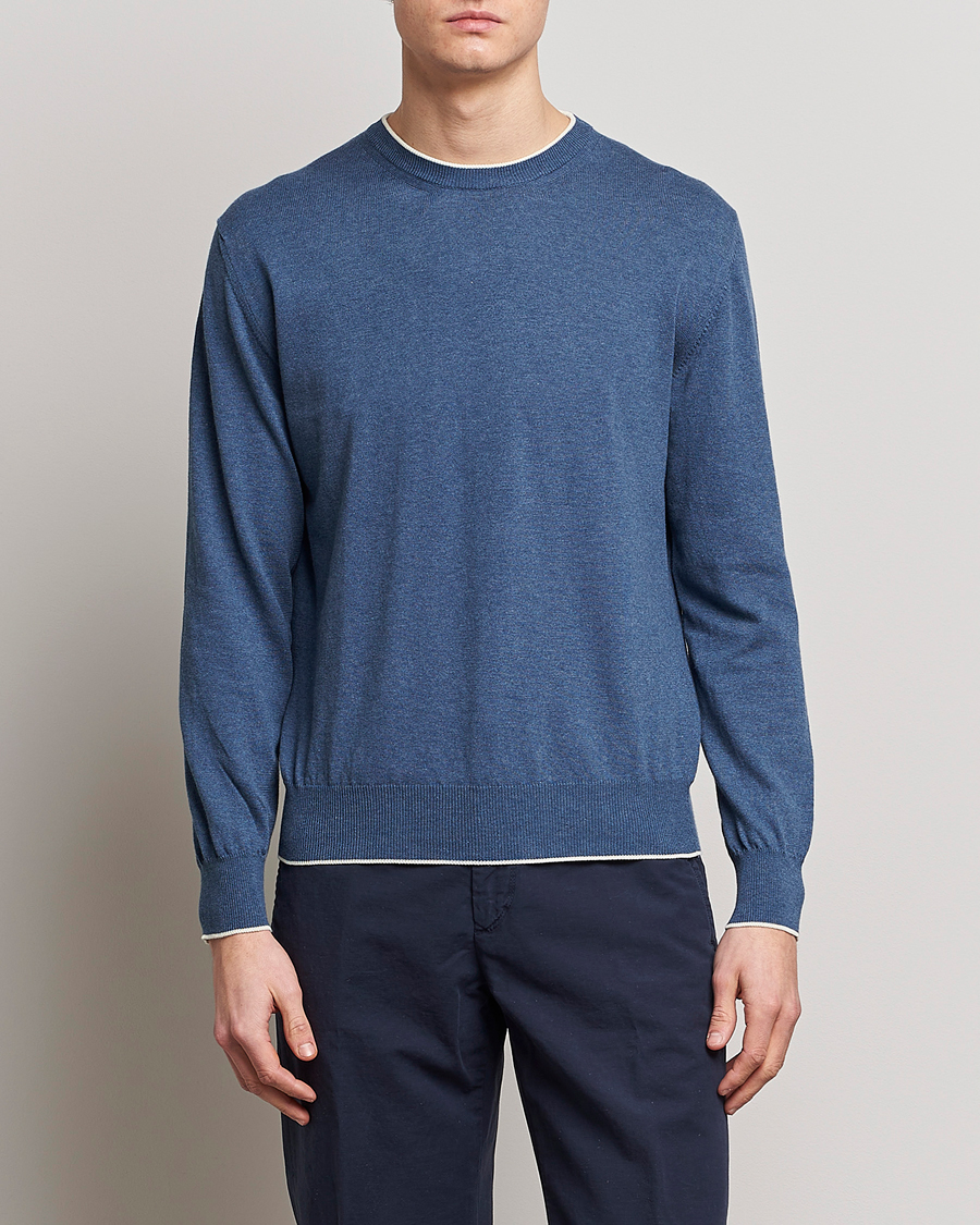 Homme | Pulls Et Tricots | Altea | Soft Cotton Pullover Blue