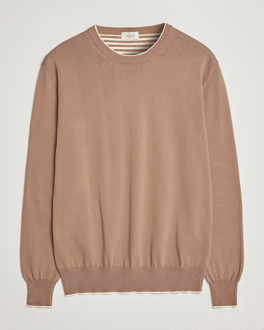 Homme | Pulls Et Tricots | Altea | Soft Cotton Pullover Beige