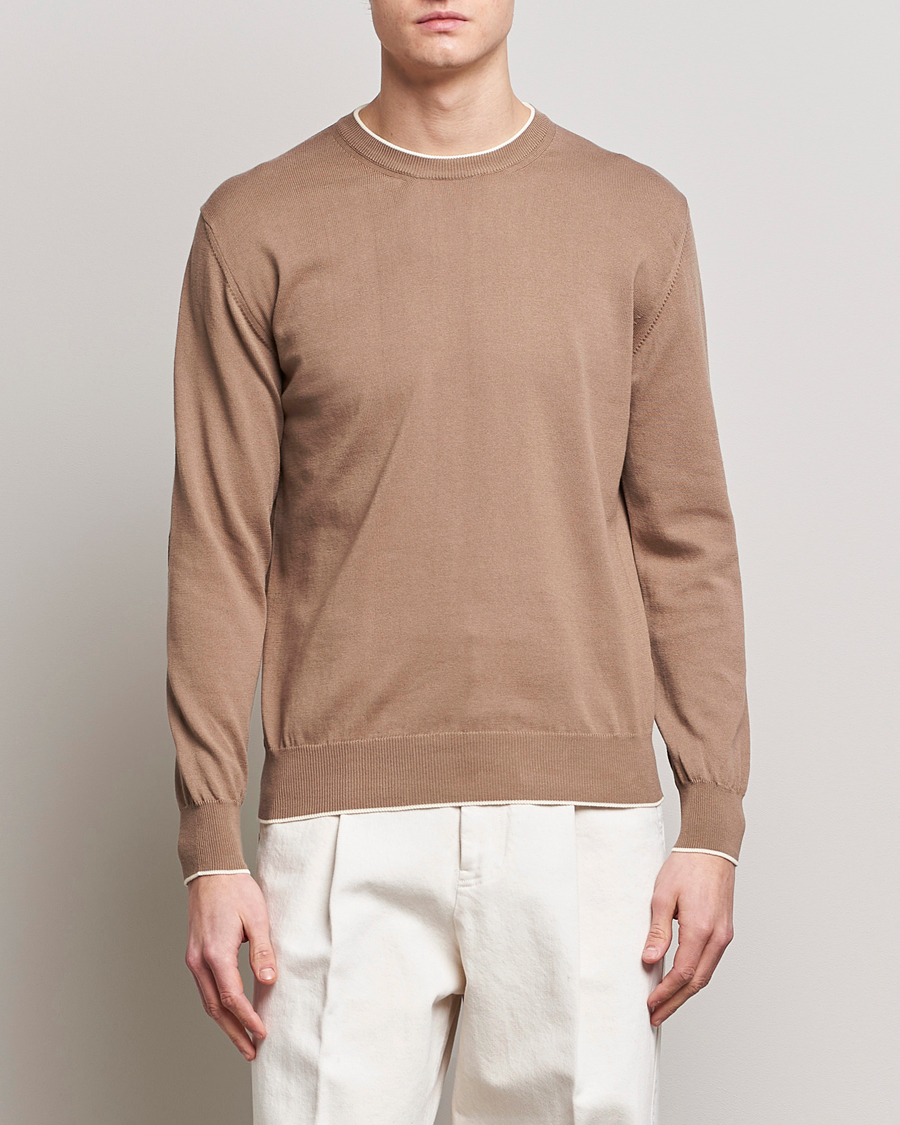 Homme | Pulls Et Tricots | Altea | Soft Cotton Pullover Beige