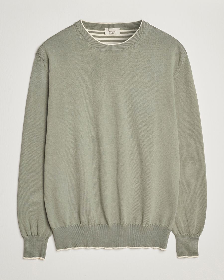 Homme | Pulls Et Tricots | Altea | Soft Cotton Pullover Sage