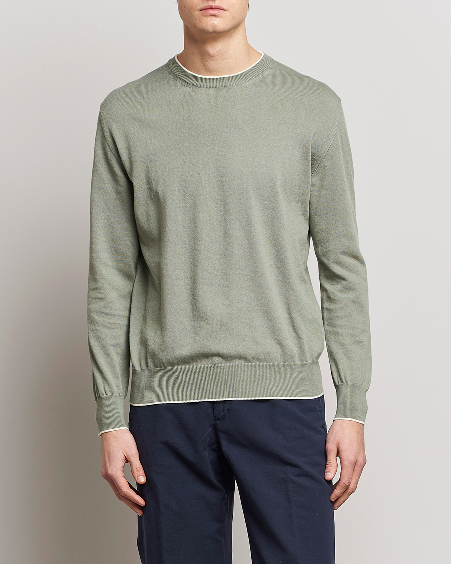 Homme | Pulls Et Tricots | Altea | Soft Cotton Pullover Sage