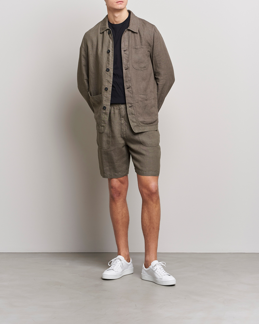 Homme | Shorts | Altea | Linen Shorts Olive