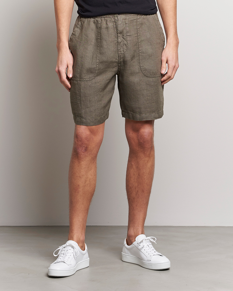 Homme | Shorts | Altea | Linen Shorts Olive