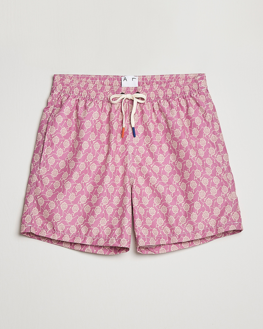 Homme | Maillots De Bain | Altea | Printed Swim Trunks Pale Burgundy