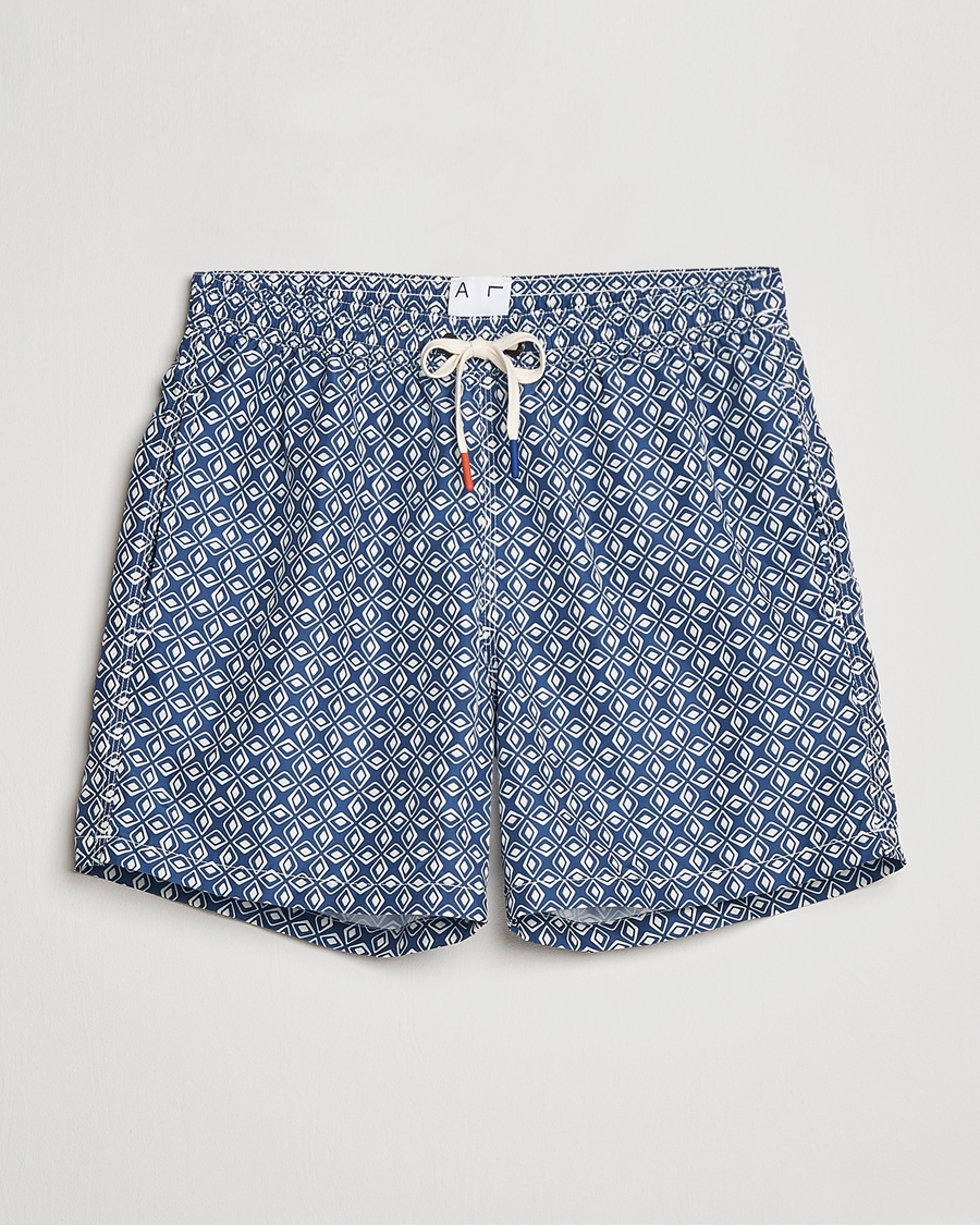 Homme | Maillots De Bain | Altea | Printed Swim Trunks Navy