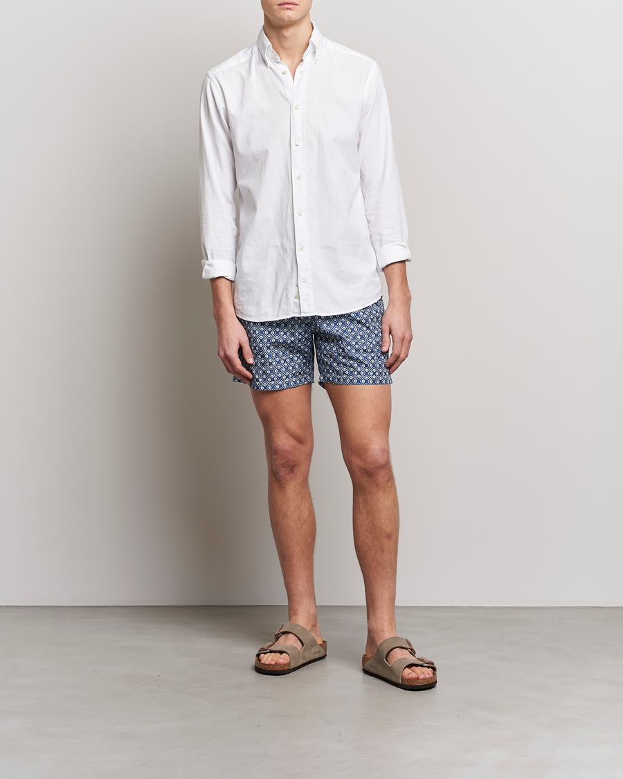 Homme | Maillots De Bain | Altea | Printed Swim Trunks Navy