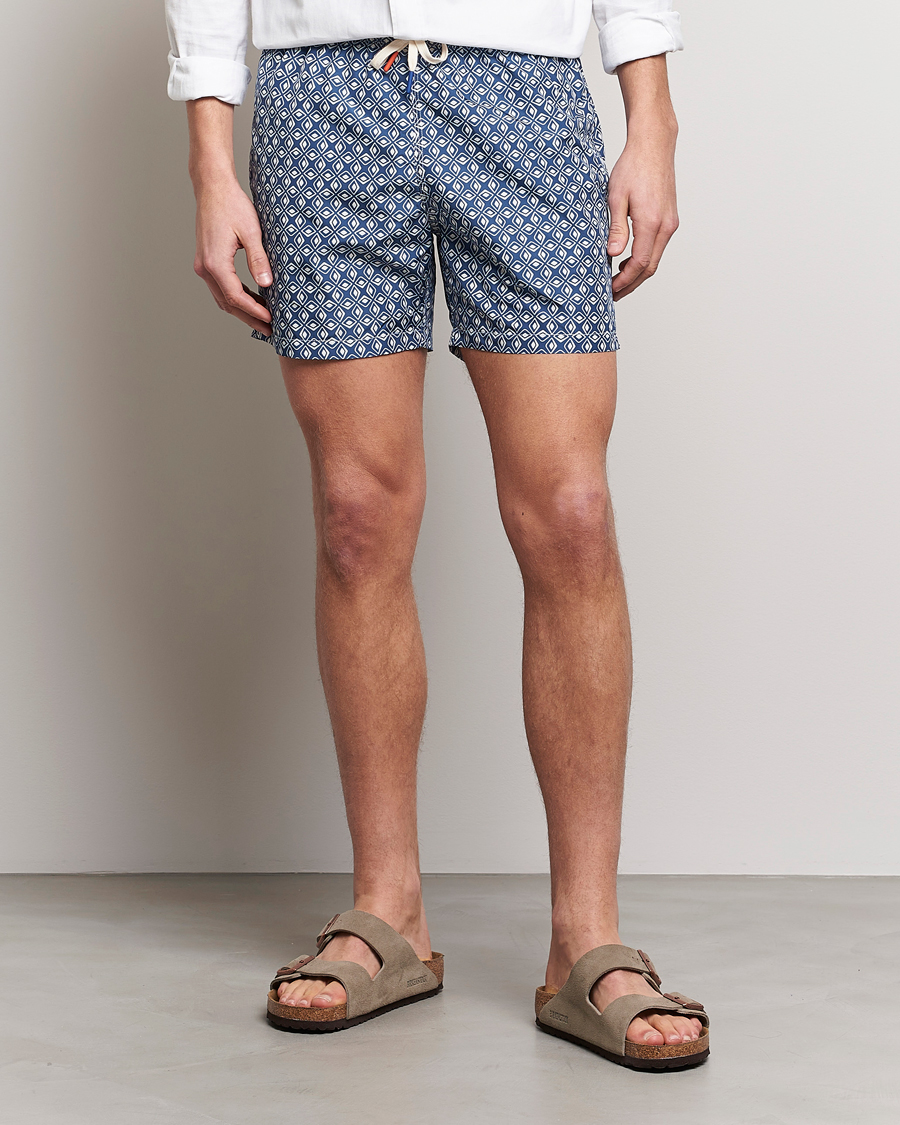 Homme | Maillots De Bain | Altea | Printed Swim Trunks Navy