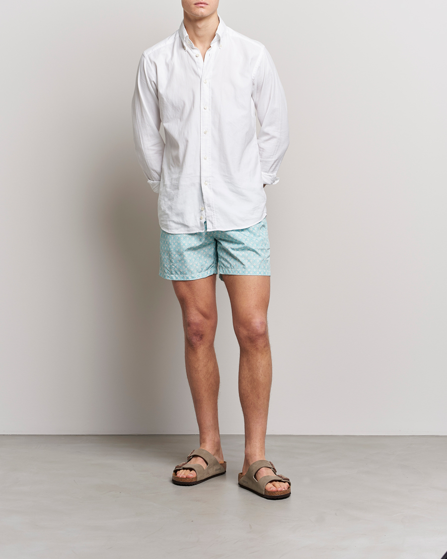 Homme | Maillots De Bain | Altea | Printed Swim Trunks Light Blue
