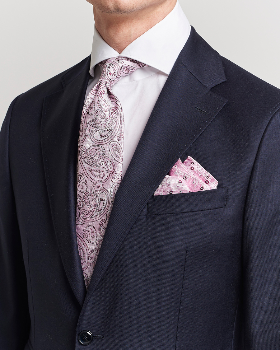 Homme | Amanda Christensen Box Set Silk 8cm Tie With Pocket Square Pink | Amanda Christensen | Box Set Silk 8cm Tie With Pocket Square Pink