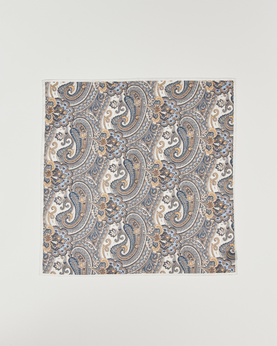 Homme | Amanda Christensen Cotton Voilé Printed Large Paisley Bandana White | Amanda Christensen | Cotton Voilé Printed Large Paisley Bandana White