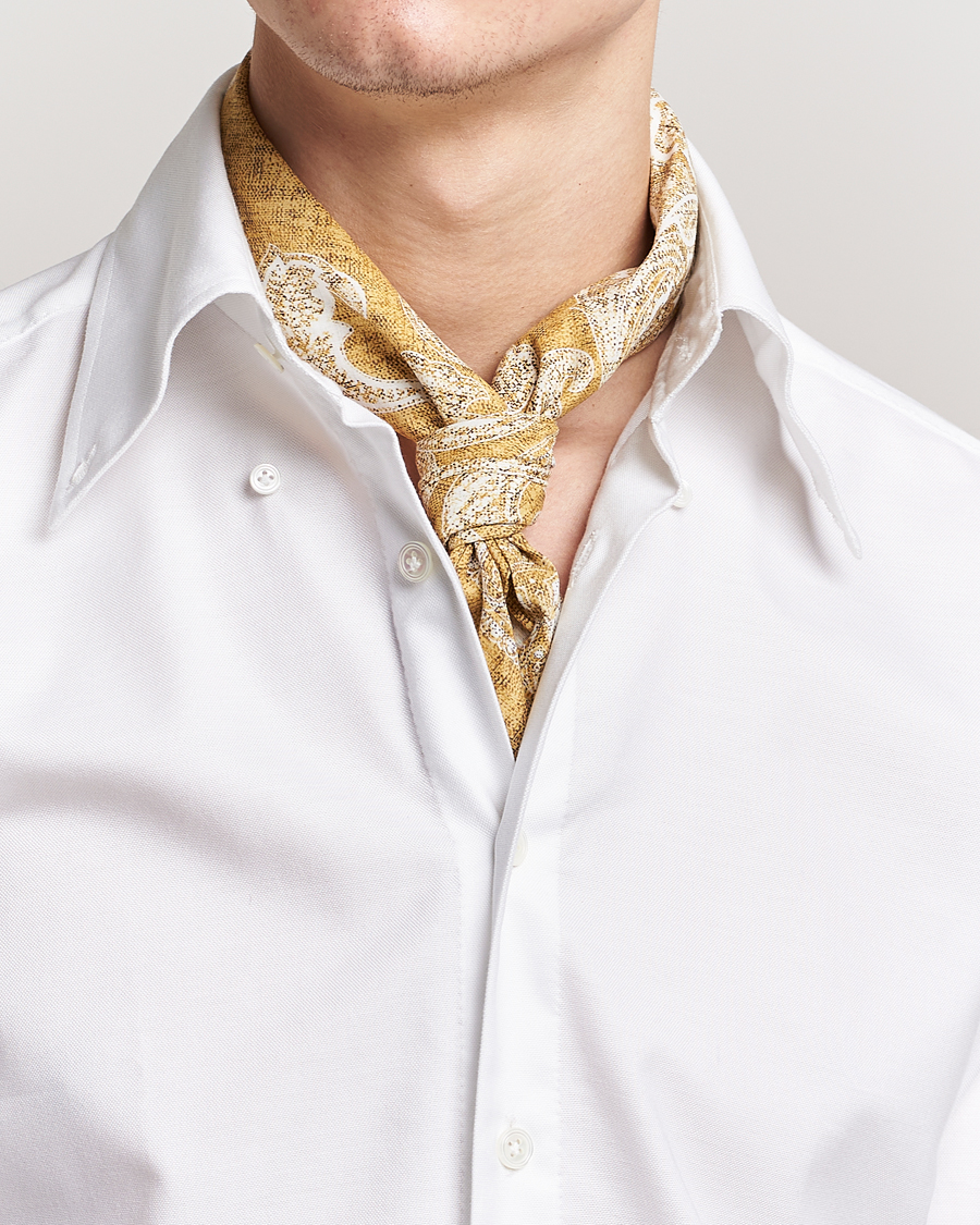 Homme | Amanda Christensen Cotton Voilé Printed Bandana Yellow | Amanda Christensen | Cotton Voilé Printed Bandana Yellow