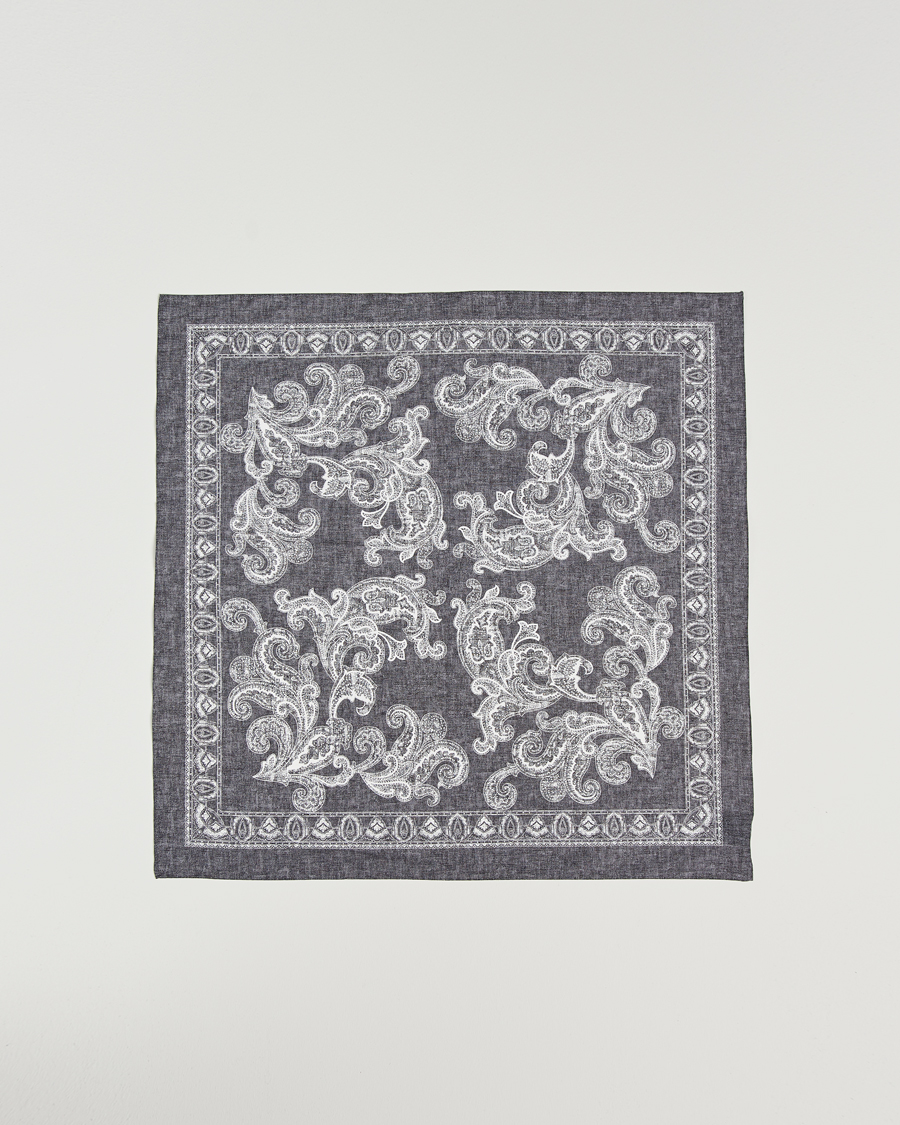 Homme | Amanda Christensen Cotton Voilé Printed Bandana Black | Amanda Christensen | Cotton Voilé Printed Bandana Black