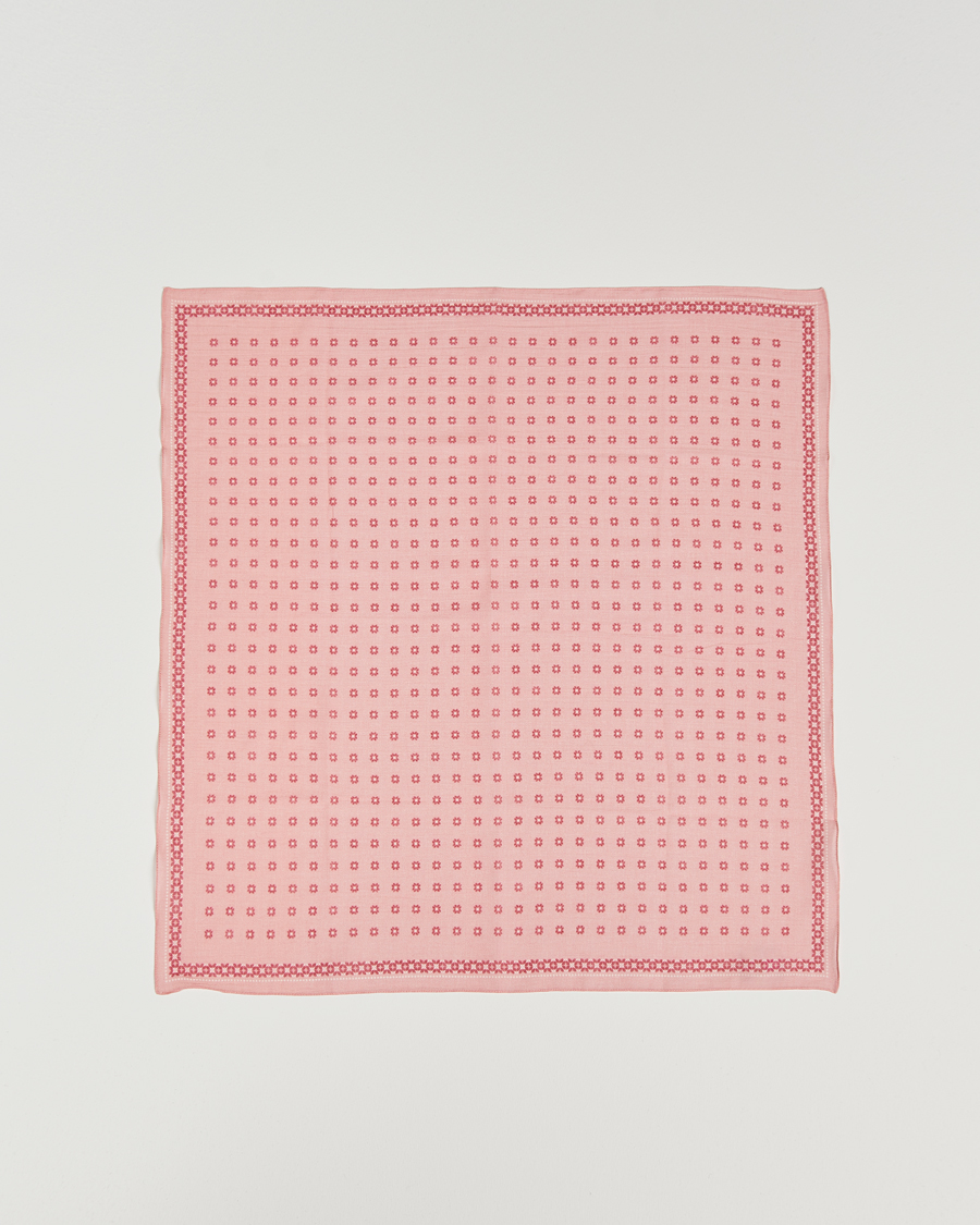 Homme | Amanda Christensen Cotton Voilé Printed Flower Bandana Red | Amanda Christensen | Cotton Voilé Printed Flower Bandana Red