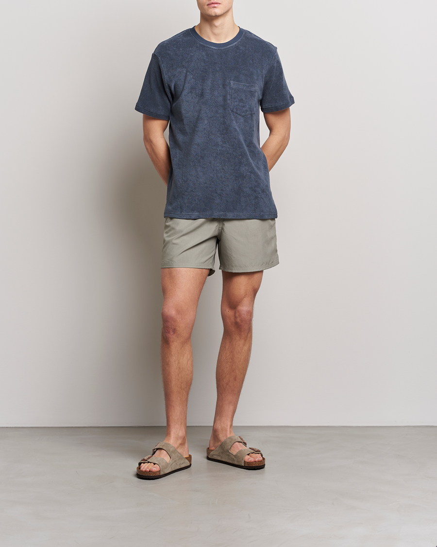 Homme | T-shirts | Bread & Boxers | Terry Crew Neck T-Shirt Smoky Blue