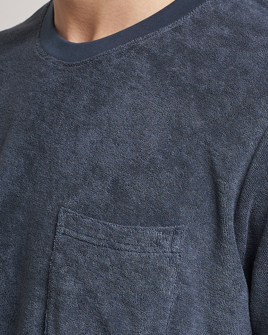 Homme | T-shirts | Bread & Boxers | Terry Crew Neck T-Shirt Smoky Blue