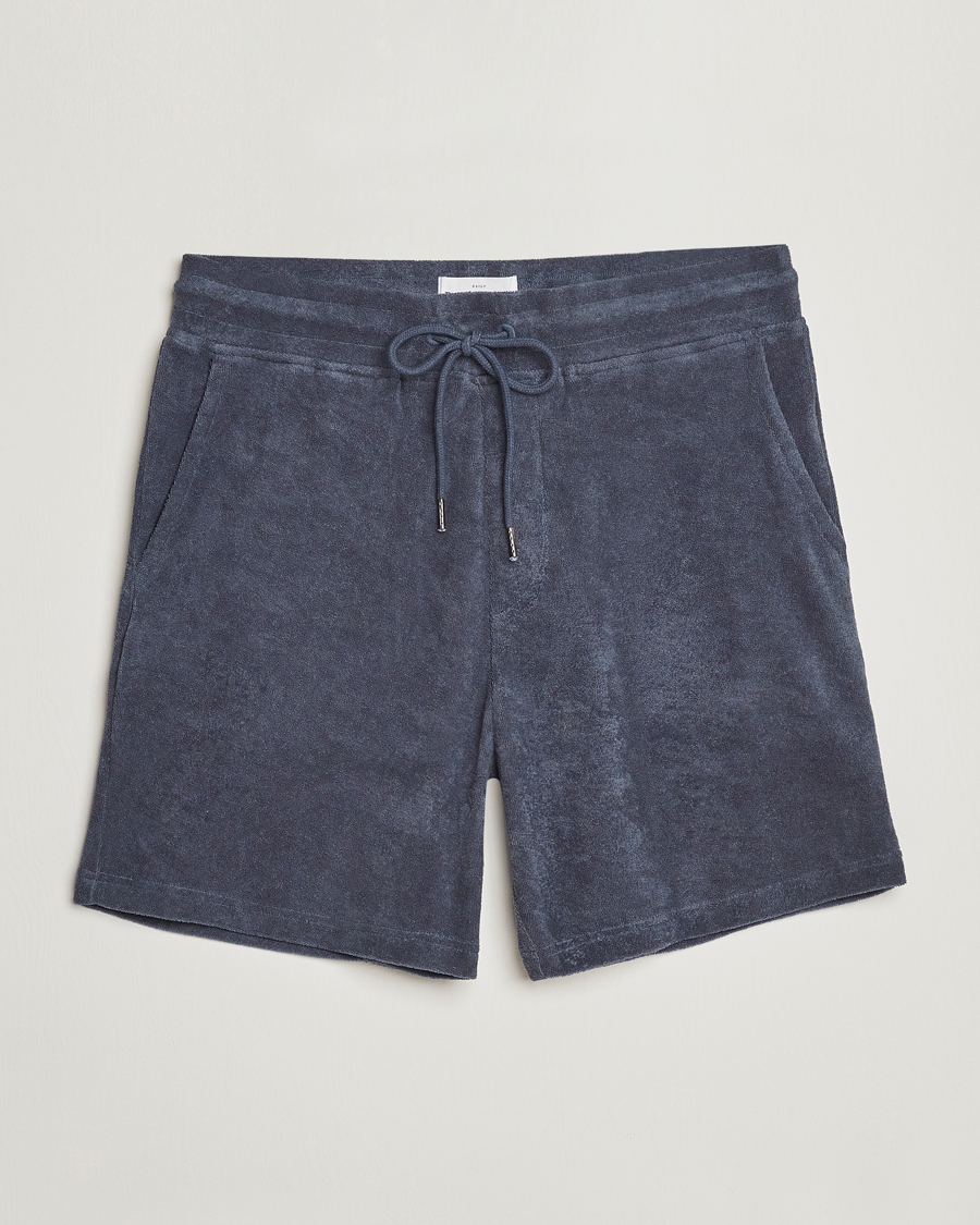 Homme | Shorts | Bread & Boxers | Terry Drawstring Shorts Smoky Blue