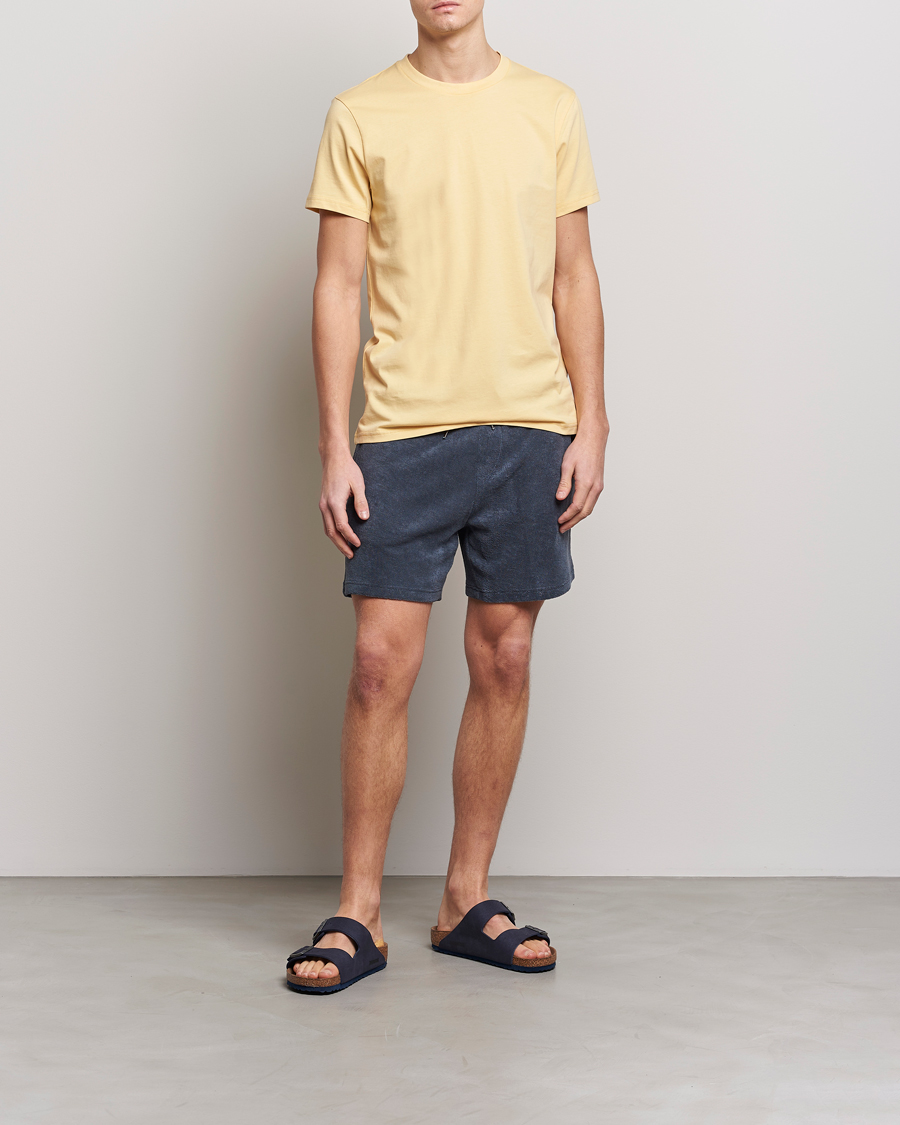 Homme | Shorts | Bread & Boxers | Terry Drawstring Shorts Smoky Blue