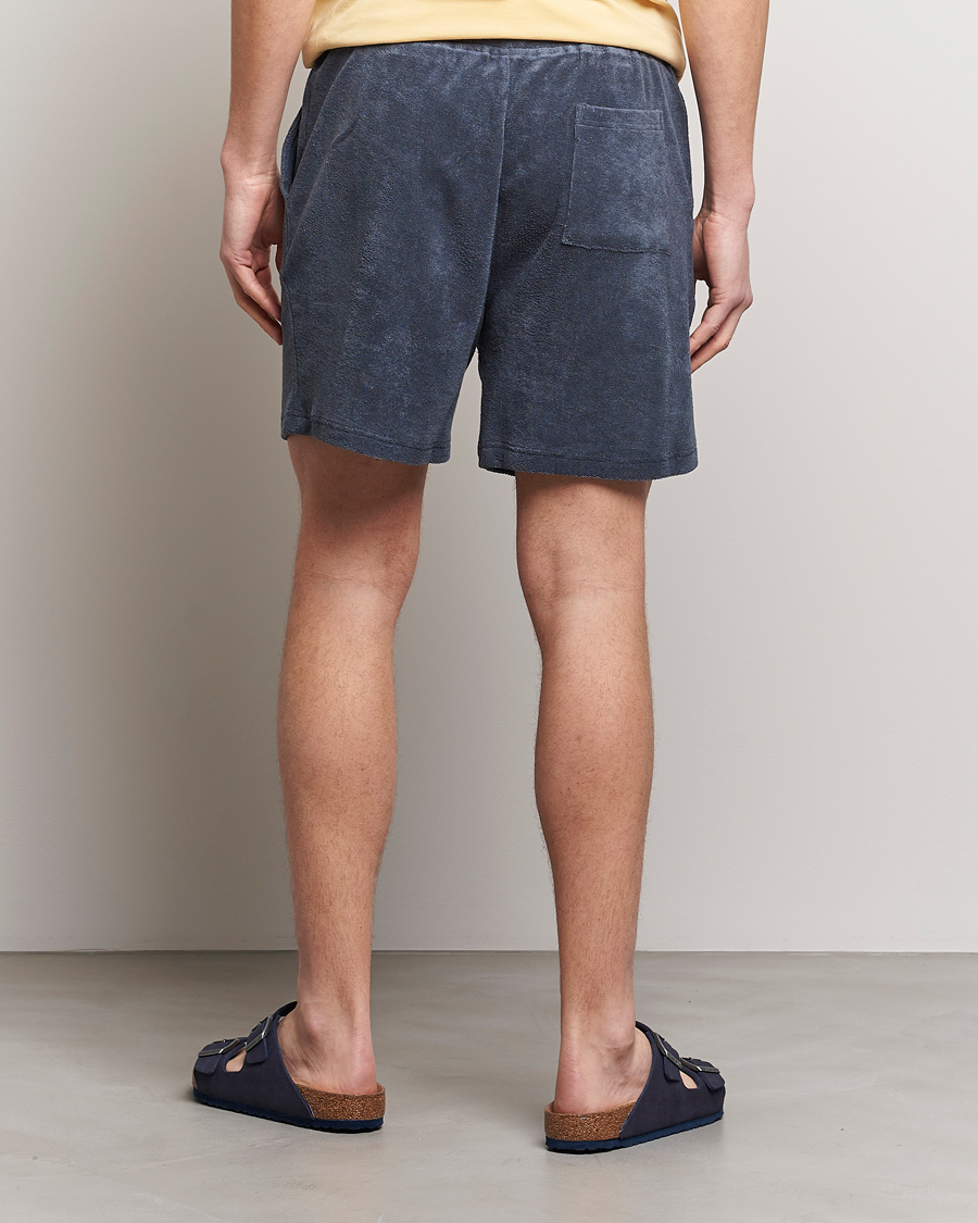 Homme | Shorts | Bread & Boxers | Terry Drawstring Shorts Smoky Blue