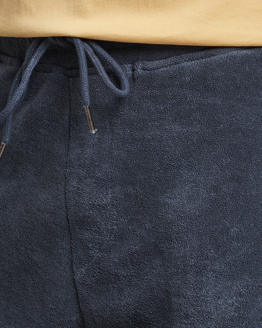 Homme | Shorts | Bread & Boxers | Terry Drawstring Shorts Smoky Blue