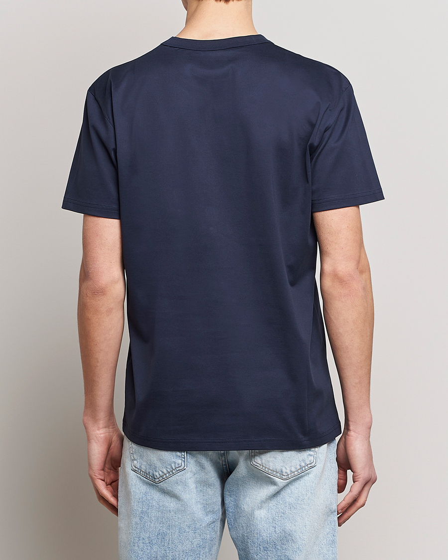Homme | T-shirts | Bread & Boxers | Pima Cotton Crew Neck T-Shirt Navy Blue
