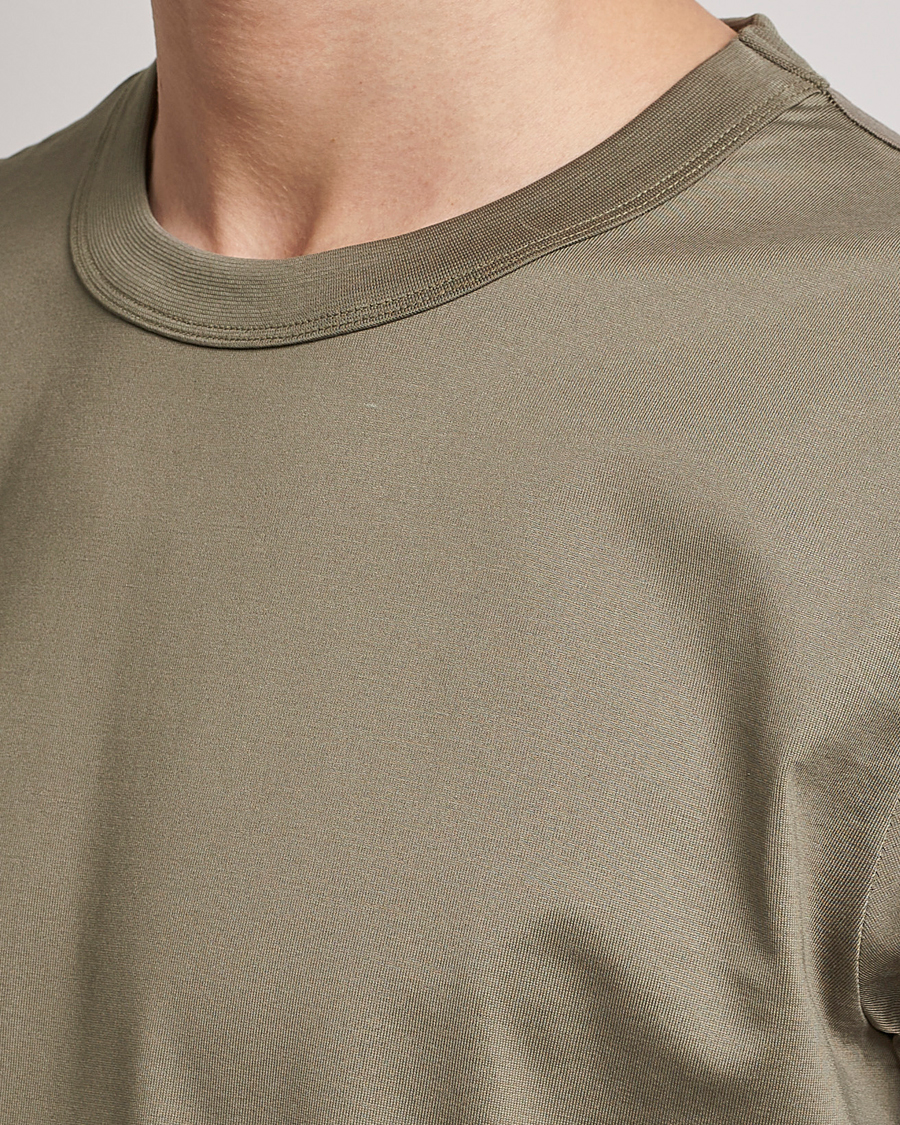 Homme | T-shirts | Bread & Boxers | Heavy Pima Cotton Crew Neck T-Shirt Sage Green