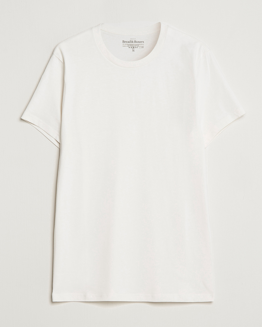 Homme | T-shirts | Bread & Boxers | Heavy Cotton Crew Neck Tee Ivory