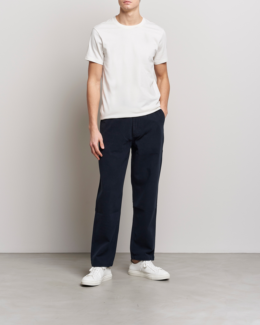 Homme | T-shirts | Bread & Boxers | Heavy Cotton Crew Neck Tee Ivory