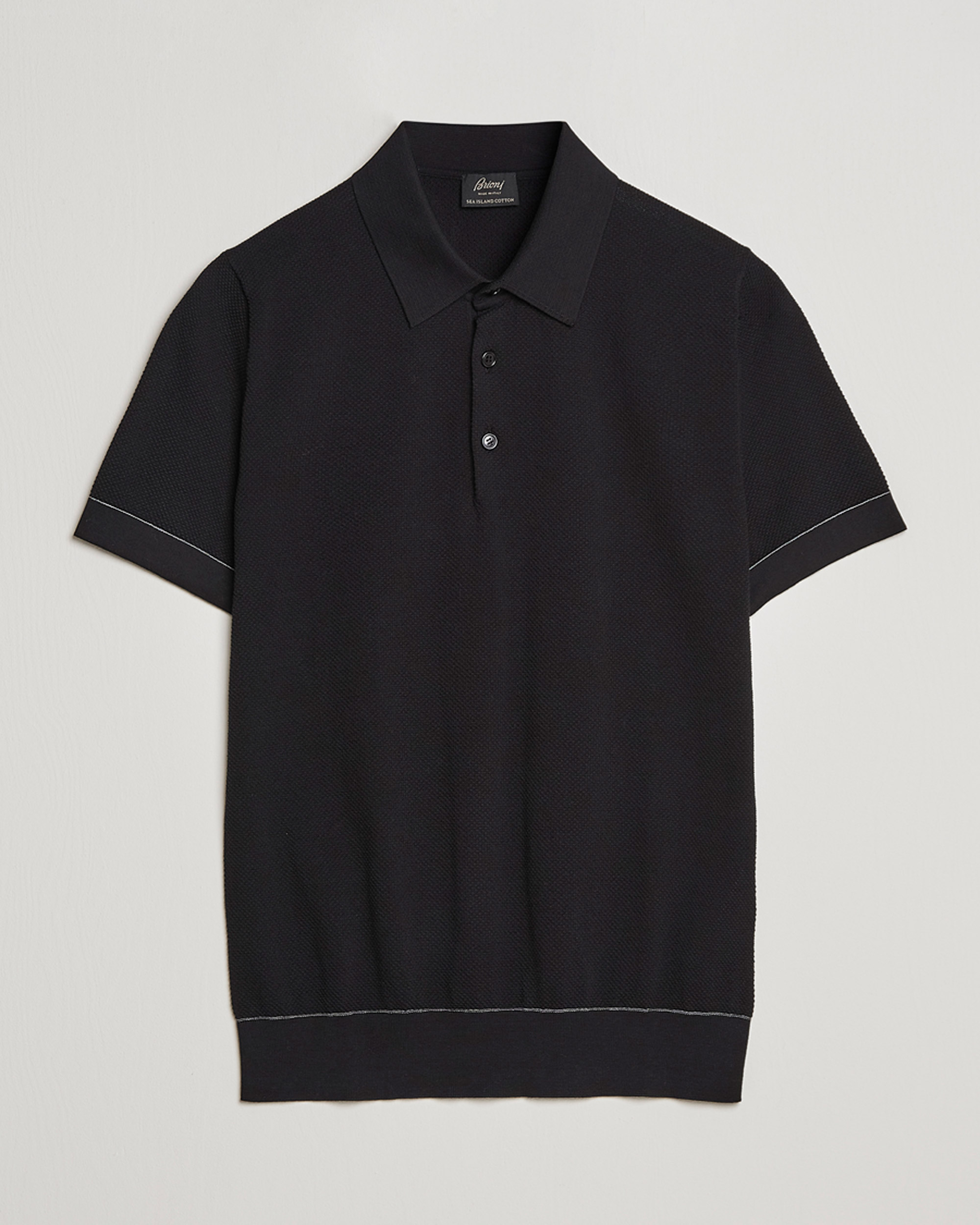 Homme | Pulls Et Tricots | Brioni | Sea Island Knit Polo Black