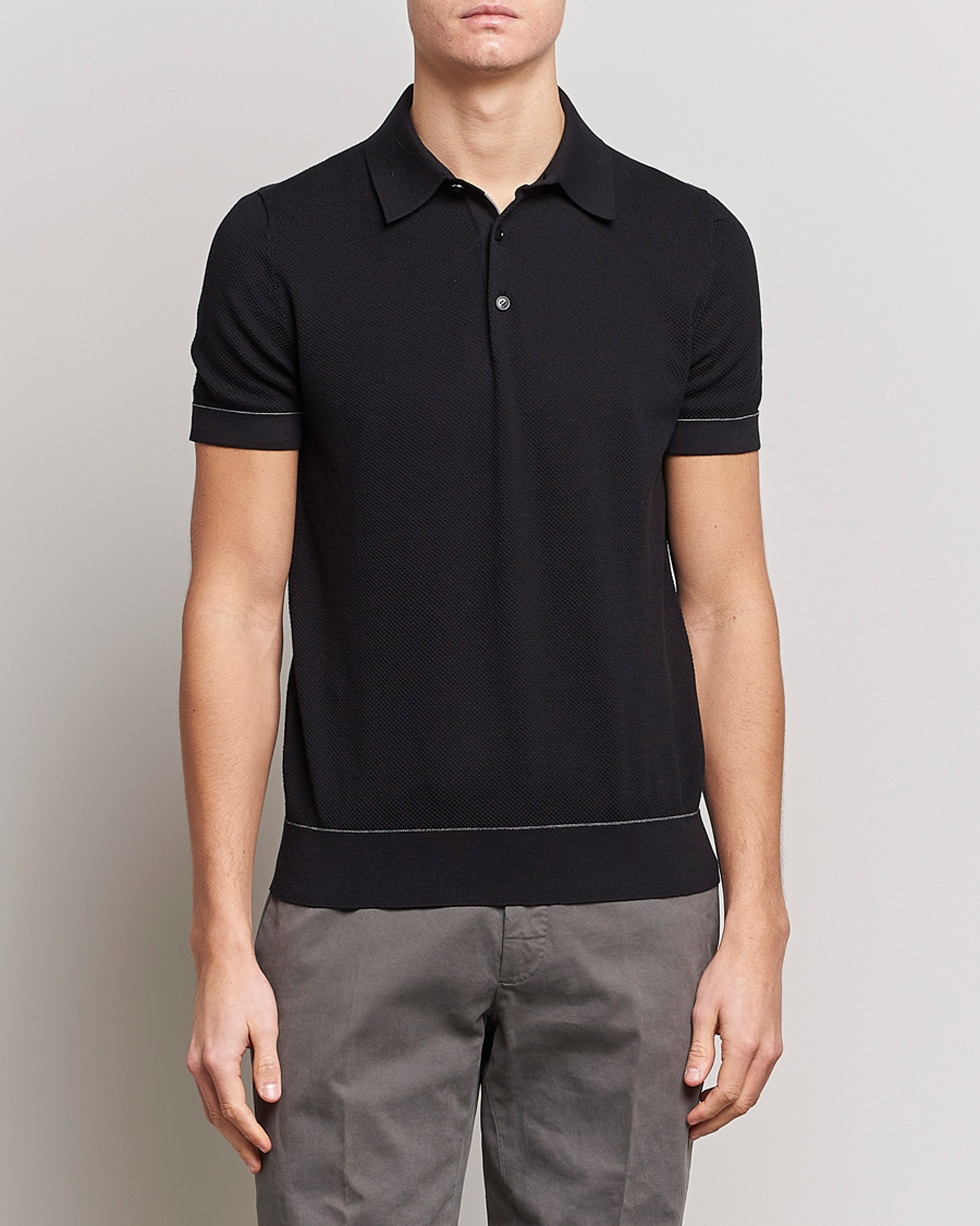 Homme | Pulls Et Tricots | Brioni | Sea Island Knit Polo Black