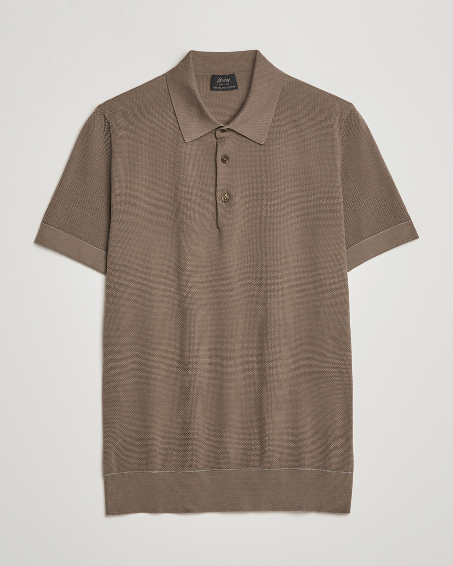 Homme | Pulls Et Tricots | Brioni | Sea Island Knit Polo Olive