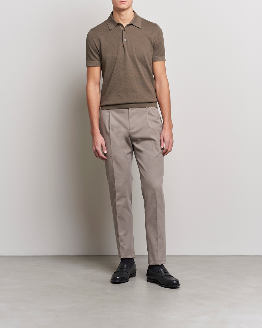 Homme | Pulls Et Tricots | Brioni | Sea Island Knit Polo Olive